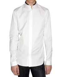 Dior Homme | White Contrasting Collar Poplin Shirt for Men | Lyst