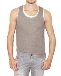 Dolce & Gabbana | Natural Ribbed Linen Tank Top for Men | Lyst