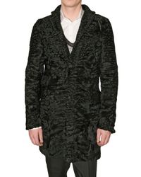 DSquared² | Black Astrakhan Coat for Men | Lyst