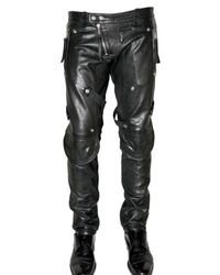 DSquared² | Black Hockey Studded Leather Trousers for Men | Lyst