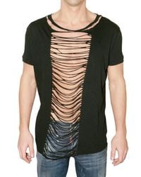 DSquared² | Black Open Front Jersey T-shirt for Men | Lyst