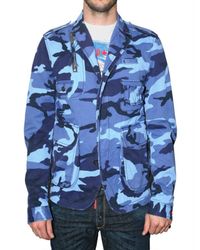 DSquared² | Blue Camouflage Cotton Hunter Sport Jacket for Men | Lyst