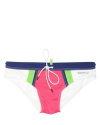 DSquared² | Multicolor Metal Logo Lycra Slip Bathing Suit for Men | Lyst