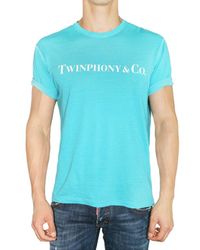 DSquared² | Blue Twinphony&co Washed Jersey T-shirt for Men | Lyst