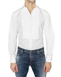 DSquared² | White Chic Poplin Dean Tuxedo Shirt for Men | Lyst