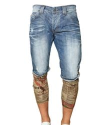 John Galliano | Blue Washed Stretch Denim Shorts for Men | Lyst