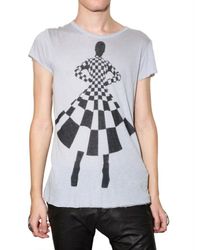 Gareth Pugh | Gray Silk and Modal Printed Jersey T-shirt for Men | Lyst