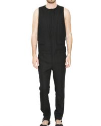 Givenchy | Black Cotton Gabardine Jumpsuit for Men | Lyst