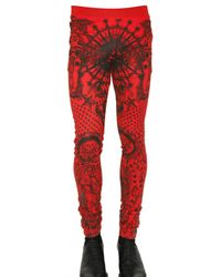 Givenchy | Red Viscose and Silk Jersey Leggings for Men | Lyst