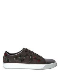 Lanvin | Brown Bee Embroidered Sneakers for Men | Lyst