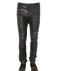 Neil Barrett | Black Waxed Denim Jeans for Men | Lyst