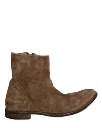 Officine Creative | Brown Suede Low Boots for Men | Lyst