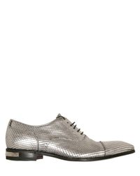 Philipp Plein | Metallic Python Lace-up Shoes for Men | Lyst