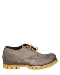 Punto Pigro | Gray Vintaged Calf Lace-up Shoes for Men | Lyst