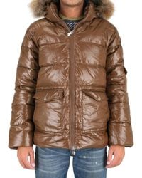 Pyrenex | Brown Fur Hood Quilted Sport Jacket for Men | Lyst