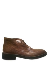 Santoni | Brown Wembley Clark Brushed Calf Lace-up Shoes for Men | Lyst