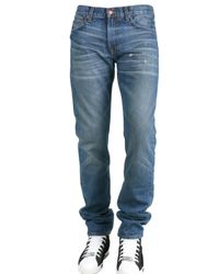 Simon Spurr | Blue 2 Year Wash Denim Pipe Fit Jeans for Men | Lyst