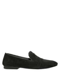 Tom Rebl | Black Microstud Piping Velour Calfskin Loafers for Men | Lyst