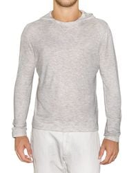 Z Zegna | Gray Hooded Long Sleeve Viscose Jerse T-shirt for Men | Lyst