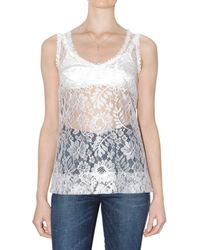 Dolce & Gabbana | White Lace Tank Top | Lyst