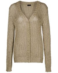 JOSEPH | Metallic Open-knit Cardigan | Lyst