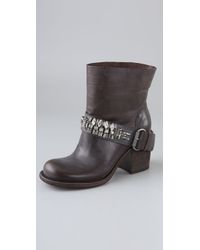 Vera Wang Lavender | Casey - Brown Leather Jeweled Boot | Lyst