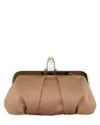 Christian Louboutin | Natural Mini Loubi Satin Strass Clutch | Lyst
