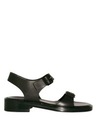 Givenchy | Black Matt Calfskin Sandals for Men | Lyst
