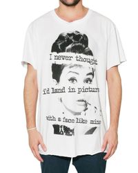 Paura | White Audrey Hepburn Oversized Raw Cut T-shirt for Men | Lyst