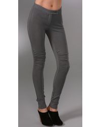 Theory | Black Cynthia Ruched Leggings | Lyst