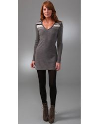 James Perse | Gray Fair Isle Cashmere Sweater | Lyst