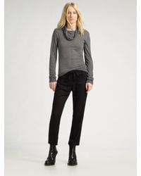 Ann Demeulemeester | Black - Cropped Trousers - Women - Cotton/rayon - 38 | Lyst
