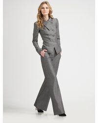 Armani | Gray Envelope Collar Tweed Jacket | Lyst