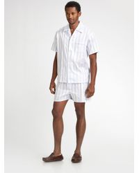 Derek Rose | Blue Stowe Short Pajamas Set for Men | Lyst