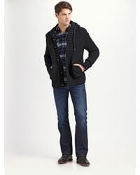 DIESEL | Black Chunky Knit Cardigan for Men | Lyst
