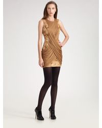 Doo. Ri | Natural Draped Shift Mini Dress | Lyst