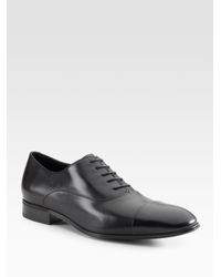 Ferragamo | Black Fedele Leather Oxford Shoes for Men | Lyst