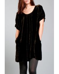 Giada Forte | Black Silk Velvet Dress | Lyst
