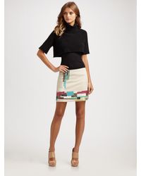 Nanette Lepore | White Sequin Mini Skirt | Lyst