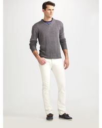 Polo Ralph Lauren | Gray Merino Wool V-neck Sweater for Men | Lyst