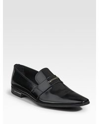 Prada | Black Leather Bit Loafers for Men | Lyst