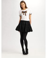 RED Valentino | Black Tiered Ruffle Skirt | Lyst