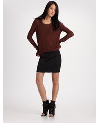 T By Alexander Wang | Black High-waisted Mini Skirt | Lyst