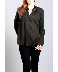 Vanessa Bruno | Black Nk Lace Henley | Lyst