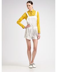 Z Spoke by Zac Posen | White Detachable Basketweave Silk Jumpsuit | Lyst