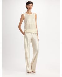 Akris | White Silk Jersey Tee | Lyst