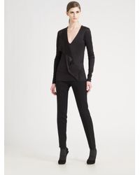 Akris | Black Silk Jersey Top | Lyst