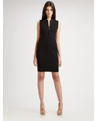 Akris Punto | Black Sleeveless Front Zip Dress | Lyst