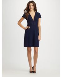 Catherine Malandrino | Blue Silk Chiffon Dress | Lyst