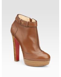 Christian Louboutin | Brown Et Dun Plato Ankle Boots | Lyst